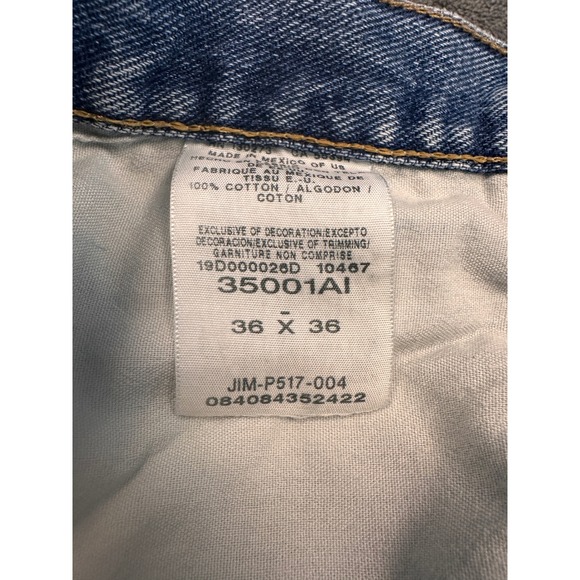 Wrangler Jeans Mens 36X36 Blue Rugged Wear Straight Leg Denim Workwear Pants - Picture 9 of 9